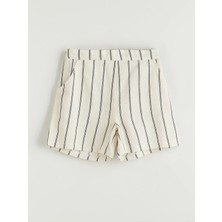 Lc Waikiki Yeni Sezon Beli Lastikli Keten Karışımlı Kız Çocuk Şort