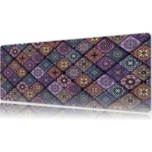 Urzuva Boho Mosaic Gaming Oyuncu Xl Mouse Pad  Mousepad 80X30 cm 3mm Dikişli Model