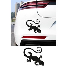 Mıgnatıs Kertenkele Silüet Sticker - Araba Sticker - Motor Kask Sticker 15X14CM