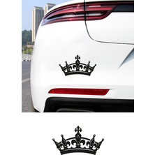 Mıgnatıs Taç Oto Sticker - Kraliyet Tacı Araba Cam Sticker - Araç Aksesuar 15X8CM