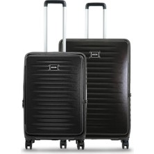 GROUND Fairytale 2'li Körüklü Valiz Seti Büyük-Orta - Siyah - 10740