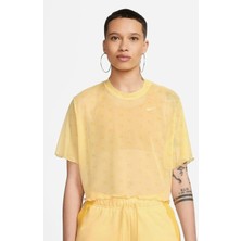 Nike Air Short-Sleeve Crew Womens Yellow Tshirt Kısa Kollu Günlük Kadın Tişört Sarı