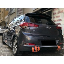 Hyundai I20 2015-2017 Uyumlu Parlak Siyah Plastik Egzoz Görünümlü Difüzör