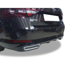 Skoda Superb B8 2015-2023 Parlak Siyah Plastik Egzoz Görünümlü Difüzör