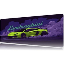Urzuva Araba Modelleri Turbo Night Gaming Oyuncu Xl Mouse Pad  Mousepad 80X30 cm 3mm Dikişli Model