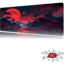 Urzuva Crimson Moonrise Gaming Oyuncu Xl Mouse Pad  Mousepad 90X40 cm 4mm Dikişli Model