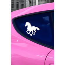 Mıgnatıs At Silüeti Oto Sticker – Minimal At Figürlü Araç Sticker 15X14CM