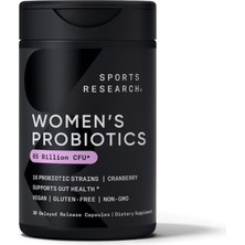 Sports Research Women's Probiotics 65 Milyar Cfu* - 16 Probiotic Strains - 30 Veggie Capsules - Abd Menşei