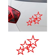 New Jargon Yıldız Sticker – Araba Cam Kaput Motor Dekoratif Yıldız Sticker 15X13CM