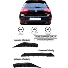 Golf 7 2012-2017 Parlak Siyah Plastik Style Düz Difüzör
