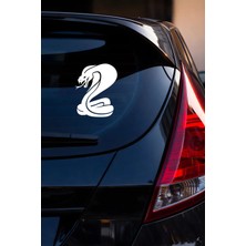 New Jargon Yılan Sticker - Kobra Araba Sticker - Agresif Araç Motor Sticker 12X15CM