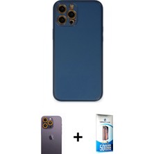 İlk El Grup Ieg™ iPhone 12 Pro Max Kılıf Yadigar Klasik - Siyah 5d Eko Cam Ekran Koruyucu + Sarı Neon Fosforlu Kamera Lens