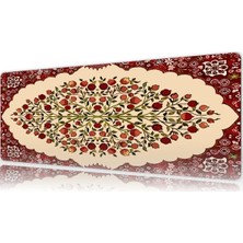 Urzuva  Crimson Garden Gaming Oyuncu Xl Mouse Pad  Mousepad 80X30 cm 3mm Dikişli Model