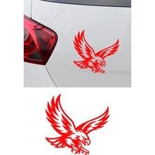 Mıgnatıs Kartal Oto Sticker - Güçlü Kartal Sticker - Araba Motor Sticker 15X14CM