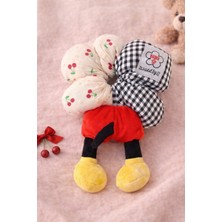 Mugusa Hediyelik Mickey Mouse Figürlü Sallanan Ayaklı Lastik Saç Tokası – Sevimli Çocuk Saç Aksesuarı - Siyah