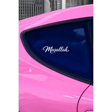 New Jargon Maşallah Yazılı Oto Sticker - Araba Cam Yazı Sticker 20X5CM