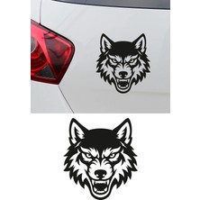 New Jargon Vahşi Kurt Oto Sticker - Alfa Kurt Araba Motor Sticker - Laptop Araba Oto Motor Çıkartma 14X15CM