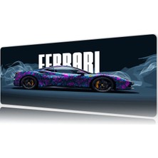 Urzuva Araba Modelleri Neon Phantom Gaming Oyuncu Xl Mouse Pad Mousepad 70X30 cm 3mm Dikişli Model