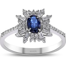 Makdis Pırlanta 1.00 Karat Safir Pırlanta Yüzük