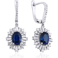 Makdis Pırlanta 4.75 Karat Safir Pırlanta Küpe