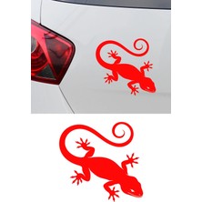 New Jargon Kertenkele Silüet Sticker - Araba Sticker - Motor Kask Sticker 15X14CM