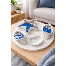 AkanArt Studio 5’li Deniz Kabuğu Mum Seti – Okyanus Esintili Dekoratif Set