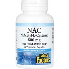Natural Factors Nac 500 Mg N-Acetyl-L-Cysteine 90 Capsules N-Asetil-L Sistein