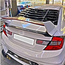 Honda Civic Fb7 2012-2016 Parlak Siyah Plastik Arka Cam Vizörü