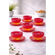 Yzhome 12 Parça Kristal Cam Renkli Çerezlik Kase Tabak