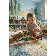 Farbu Oyuncak 8 Parçalı Mini Dinozor Dünyası: Antik Koleksiyonluk Dekoratif Mini Oyuncak Dinazor Figür Seti