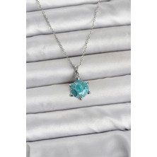 HERŞEYBURDAMODA Çelik Zincir Gümüş Renk Kaplumbağa Model Kadın Kolye