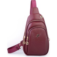Nas Bag Kadın Crossbody Bag Bel ve Body Bag Bordo Victoria