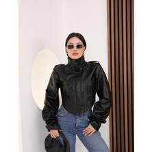 My Lunessa Zr Korse Detaylı Deri Ceket
