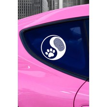 New Jargon Yin Yang Pati Oto Sticker - Pati ve Parmak Izi Araba Sticker 15X15CM