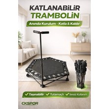CKSpor Katlanabilir Taşınabilir Tutunmalı Trambolin Evde Kardiyo Fitness Egzersiz Aleti