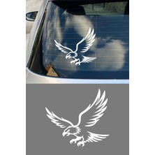 Mıgnatıs Yırtıcı Kartal Oto Sticker - Kartal Figürlü Araç Sticker 15X14CM