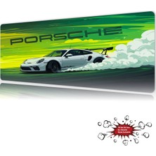 Urzuva Araba Modelleri Neon Turbo Gaming Oyuncu Xl Mouse Pad Mousepad 90X40 cm 4mm Dikişli Model