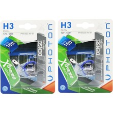 Photon H3 12V 55W Xtreme Vısıon +%150 Fazla Işık 1 Takım 2 Adet