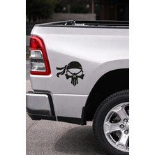 Mıgnatıs Kuru Kafa Figürlü Oto Sticker Araç Cam Sticker - Agresif Motor Araba Sticker 15X13CM