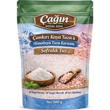 Zeytin Çağın Doğal Gıda Sofralık Çankırı Kaya Tuzu+ Himalaya Tuzu 500 gr
