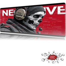Urzuva Red Silence Gaming Oyuncu Xl Mouse Pad  Mousepad 90X40 cm 4mm Dikişli Model
