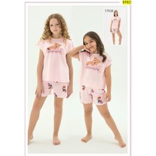 Sevim Zeyzey 8982 Pembe Love Ayıcıklı Şort Takım 'anne Kız Kombin Yapılabilir'