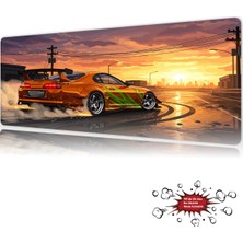 Urzuva Araba Modelleri Asphalt Drift Gaming Oyuncu Xl Mouse Pad Mousepad 90X40 cm 4mm Dikişli Model
