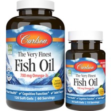 Carlson The Very Finest Fish Oil 700 Milligrams 120 + 30 Free Softgels