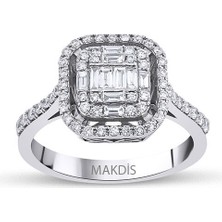 Makdis Pırlanta 0.60 Karat Baget Pırlanta Yüzük