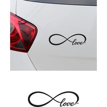 New Jargon Love Sonsuzluk Işareti Sticker Araba Sticker -Aşk Yazılı Araç Motor Sticker 20X6CM