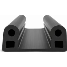 MAKPLASTİK FİTİL PROFİL A 450 Tekne Bariyer Yastıklama Fitili 6 Metre Siyah