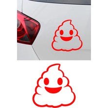 New Jargon Eğlenceli Emoji Oto Sticker - Komik Araba Sticker - Araç Aksesuar 15X15CM