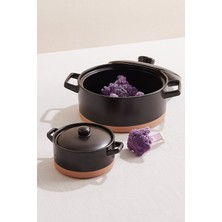 Paşabahçe Norge Seramik Servis Tencere 16 cm Siyah - 1 Adet