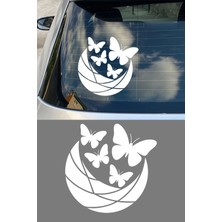 New Jargon Estetik Kelebek Sticker Araç Aksesuar Sticker - Kelebek Çıkartması - Araba Motor Sticker 15X15CM